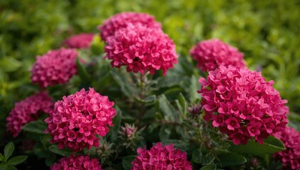 Obraz premium Sedum pink flowers, adding a touch of color to gardens, seasonal change