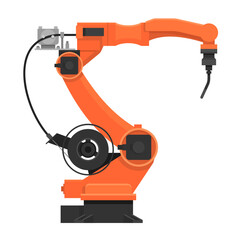 Robot arms for welding - automatic robotic hands. Industry innovation