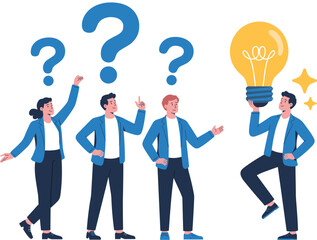 Team Brainstorming and Creative Idea Generation Concept. Business People Finding Innovative Solutions Together.