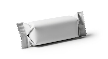 Illustration of white candy bar mockup for product advertising
