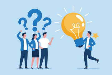 Business Team Brainstorming and Idea Generation Concept. Creative Problem Solving and Innovation Illustration.