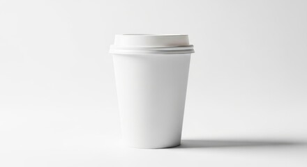 Illustration of disposable coffee cup for hot beverages