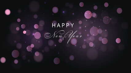 Happy New Year Vector Banner , Festive Modern Celebration Design
