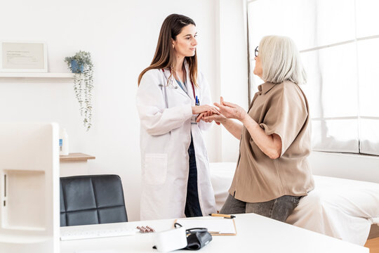 Doctor consulting with a patient in a medical office