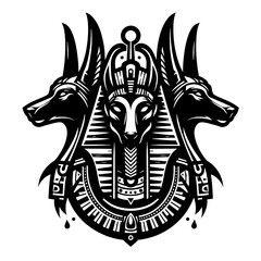 vector illustration of a anubis