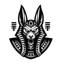 vector illustration of a anubis