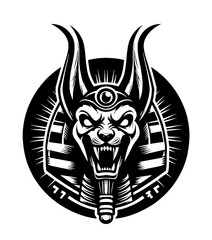 vector illustration of a anubis