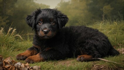 The dark-coated canine from India