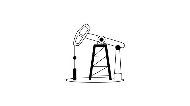 Oil drilling rig illustrating fossil fuel extraction