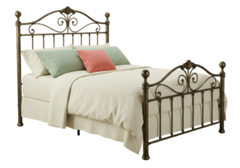 Isolated Metal Bed Frame Interior Design Element Home Furnishing Comfortable Bedroom Decor