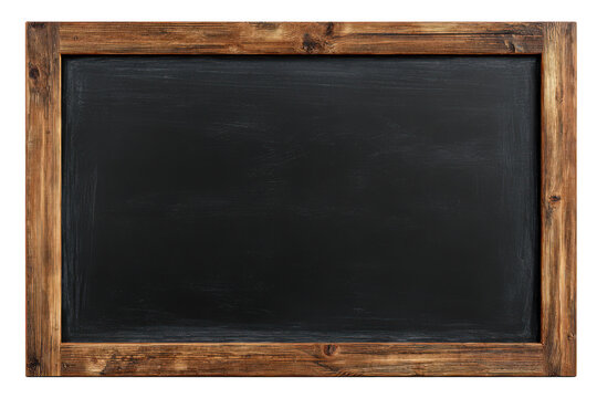 Empty blackboard with wooden frame isolated - Powered by Adobe