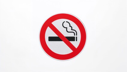 No Smoking Sign on a white backdrop, promoting awareness of smoking hazards