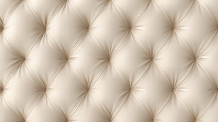 Fototapeta premium Cream colored padded fabric background with diamond stitch pattern, realistic soft texture, luxury bedding design