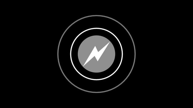 Minimalist Lightning Bolt Logo Design Wave Signal Animation