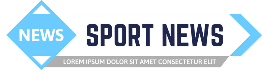 Sport news graphic banner for broadcasting and streaming