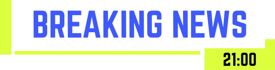 Breaking news graphic displaying urgent information live