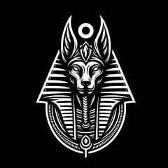 vector illustration of a anubis
