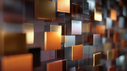 Abstract metallic cubes geometric pattern background - Powered by Adobe