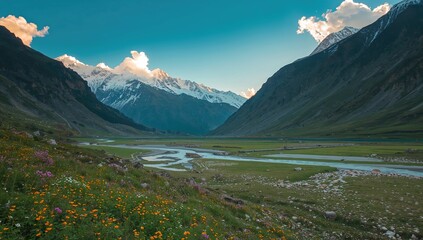 The Splendor of Nature in a Himalayan Valley, emphasizing preservation