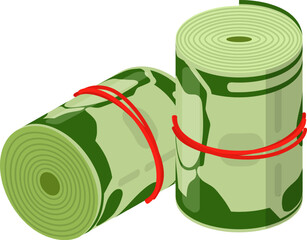 Rolled money bundles securing wealth and savings