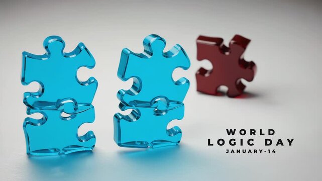 world logic day. Awareness, Intelligence, and Rational Thinking. logic concept animation.
