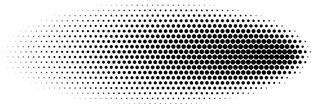 Halftone pattern creating fading effect with dots
