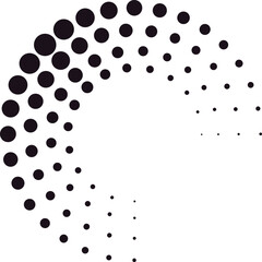 Halftone circle fading dots abstract background pattern