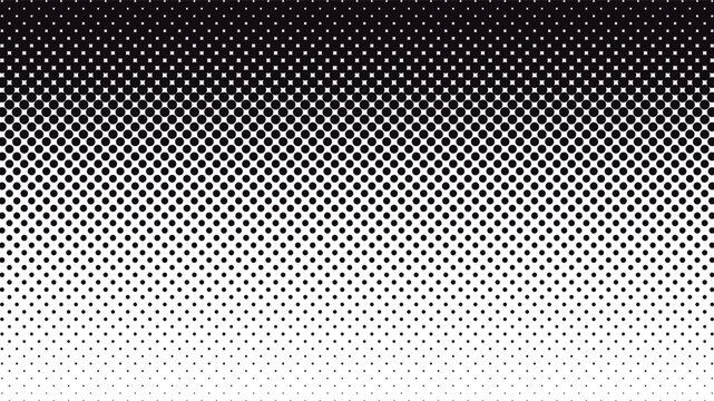 Halftone pattern with black and white gradient dots