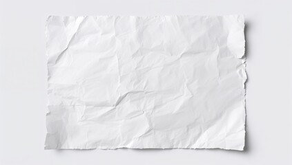 Wrinkled white paper poster template, suitable for text overlay