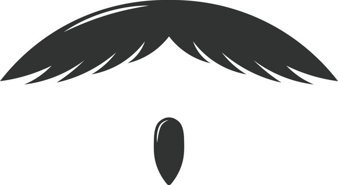 Movember awareness growing classic mustache and soul patch