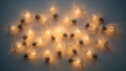 Illuminating complex concepts with lightbulbs, artistic expression in design