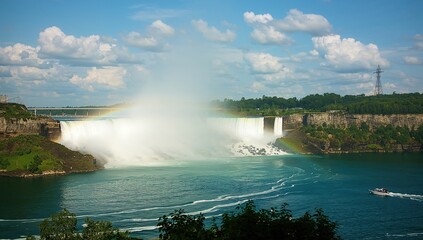 Rainbow Bridge over the Niagara River, a natural landmark with erosion risk