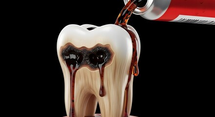 soda can damage tooth – realistic decay and cavity formation from soda exposure