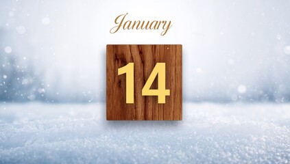 January fourteenth calendar, marking the mid-month milestone