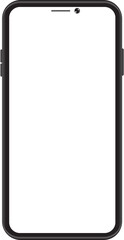 Smartphone Notch Mockup—Blank Screen Modern Phone Template