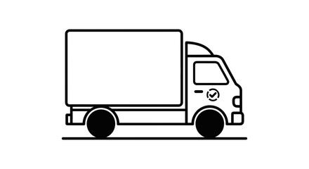 Delivery truck vector illustration for logistics and transport