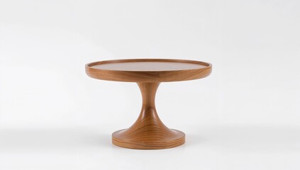 Round wooden stand displayed on a plain white backdrop, suitable for product presentation