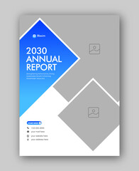 Brochure cover or annual report flyer design template for corporate business agency