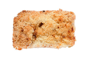 Crumble cake isolated