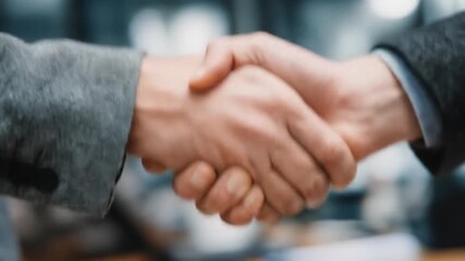 Close up of handshake business agreement partnership cooperation concept - Powered by Adobe