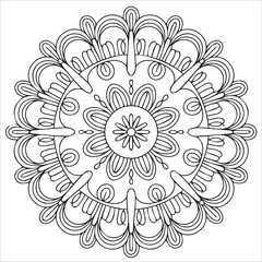 mandala line art design