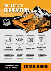 infographic excavating business template