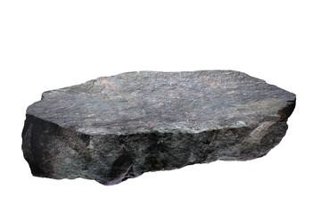 coal isolated on white background/Large natural rock stone isolated on white background, perfect for landscape design, geology, or construction concept. © Saharattaphum