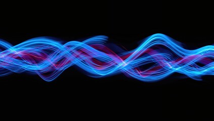 Abstract light painting with blue and red waves and swirls, suitable for UI backdrop