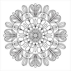 vector illustration of a flower mandala