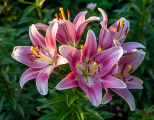 pink lily in the garden