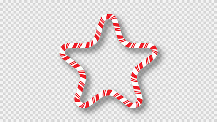 Christmas candy cane frame