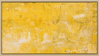 Yellow acrylic texture on paper, suitable for art projects and design layouts