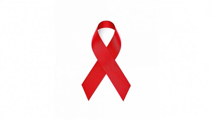 Red ribbon symbolizing awareness for World AIDS Day, highlighting the importance of health education and support