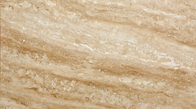 Natural beige travertine stone texture with wavy brown and white veins image
